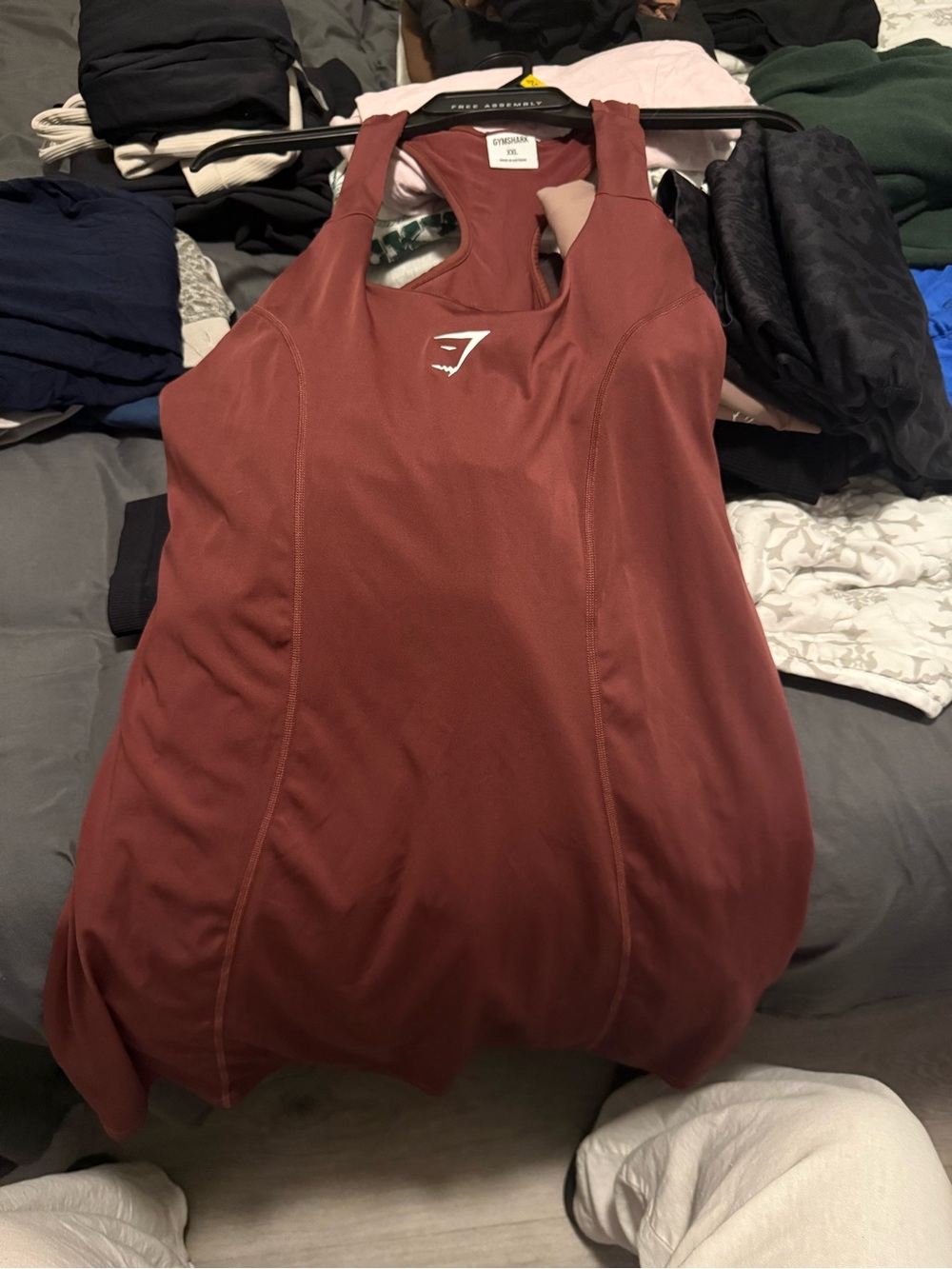 Gymshark Rust Brown Racerback Performance Bodysuit